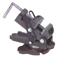 Angle Swivel Vise - Model #P250AS- 2-1/2" Jaw Width - Benchmark Tooling