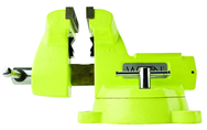 1560, High-Visibility Safety Vise, 6" Jaw Width, 5-3/4" Jaw Opening - Benchmark Tooling