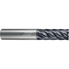 ‎6 Flute - Square - 1.0000″ (1) Cutter DIA × 1.0000″ (1) Shank DIA × 1.2500″ (1-1/4) LOC × 4.0000″ (4) OAL  - APLUS Coated