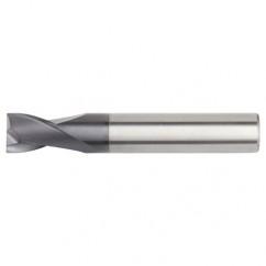 1/4x1/4x1/2x2 2FL Square Carbide End Mill-Round Shank-TiAlN - Benchmark Tooling