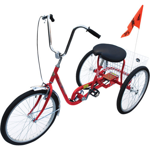 Standard Industrial Bicycle 250 lb Red - Exact Industrial Supply