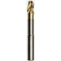 1 x 1 x 1-1/4 x 6 w/3-3/8 Reach Ball Nose 3 Flute Carbide M223N Streaker End Mill-ZrN - Benchmark Tooling