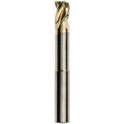 3/16 x 3/16 x 1/4 x 3 w/1 Reach .015 Radius 3 Flute Carbide M223N Streaker End Mill-ZrN - Benchmark Tooling
