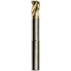 3/16 x 3/16 x 1/4 x 3 w/1 Reach .015 Radius 3 Flute Carbide M223N Streaker End Mill-ZrN - Benchmark Tooling