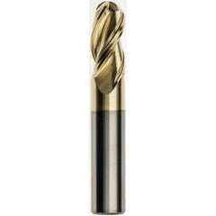 3/4 x 3/4 x 1-5/8 x 4 Ball Nose 3 Flute Carbide M223 Streaker End Mill-ZrN - Benchmark Tooling