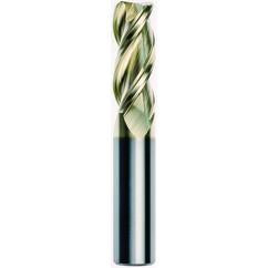 1/8 x 1/8 x 3/8 x 1-1/2 .015 Radius 3 Flute Carbide M223 Streaker End Mill-ZrN - Benchmark Tooling