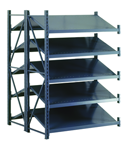 50 x 48 x 78" - Welded Frame Double Inverted Tilt Shelving Add-On Unit (Gray) - Benchmark Tooling