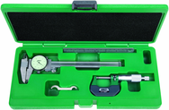 3 Pc. Measuring Tool Set - Includes Caliper, Micrometer and Scale - Benchmark Tooling