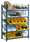 52 x 24 x 78" - Welded Frame Single Tilt Shelving Starter Unit (Gray) - Benchmark Tooling