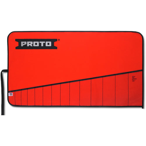 Proto Red Canvas 14-Pocket Tool Roll - Benchmark Tooling