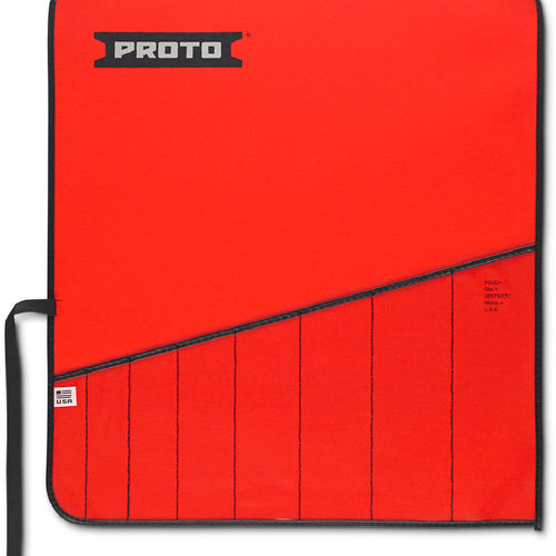 Proto Red Canvas 8-Pocket Tool Roll - Benchmark Tooling