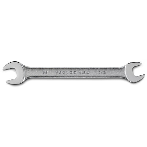 Proto Satin Open-End Wrench - 7/16″ × 1/2″ - Benchmark Tooling