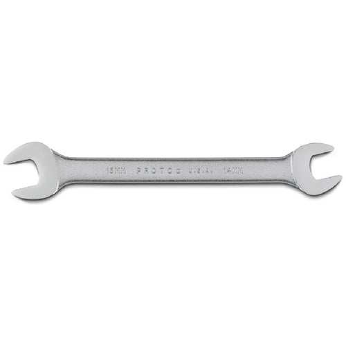 Proto Satin Open-End Wrench - 14 mm × 15 mm - Benchmark Tooling