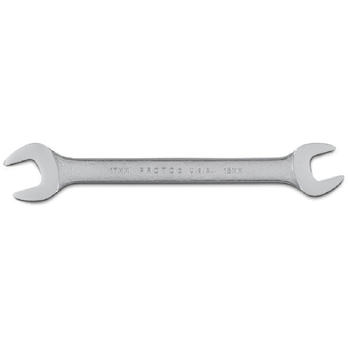 Proto Satin Open-End Wrench - 16 mm × 17 mm - Benchmark Tooling