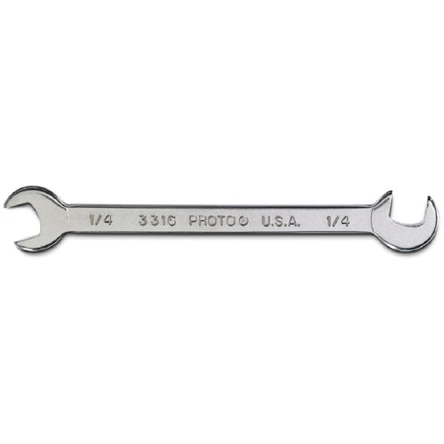 Proto Short Satin Angle Open-End Wrench - 1/4″ - Benchmark Tooling