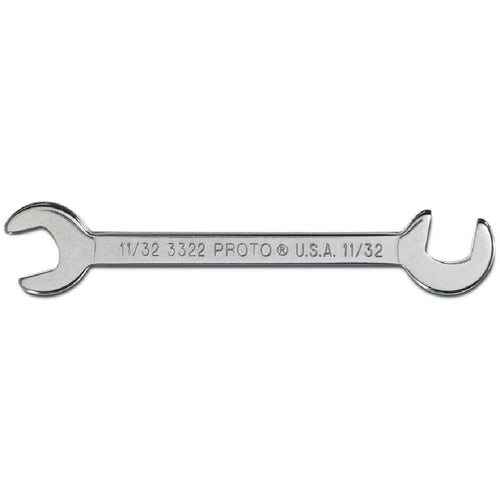 Proto Short Satin Angle Open-End Wrench - 11/32″ - Benchmark Tooling