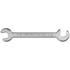 Proto Short Satin Angle Open-End Wrench - 11/32″ - Benchmark Tooling