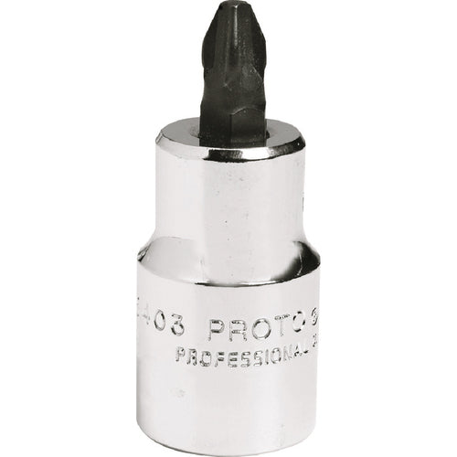 Proto 1/2″ Drive Phillips Screwdriver Bit Socket - # 4 - Benchmark Tooling