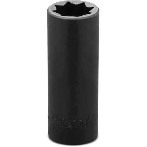 ‎Proto 1/2″ Drive Deep Impact Socket 11/16″ - 8 Point - Benchmark Tooling