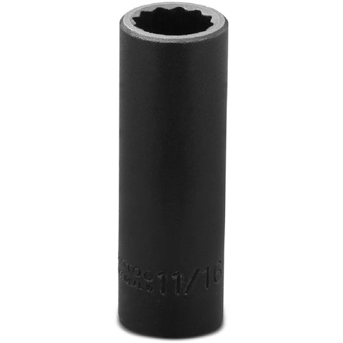 ‎Proto 1/2″ Drive Deep Impact Socket 11/16″ - 12 Point - Benchmark Tooling