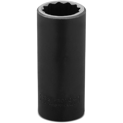 ‎Proto 1/2″ Drive Deep Impact Socket 1″ - 12 Point - Benchmark Tooling