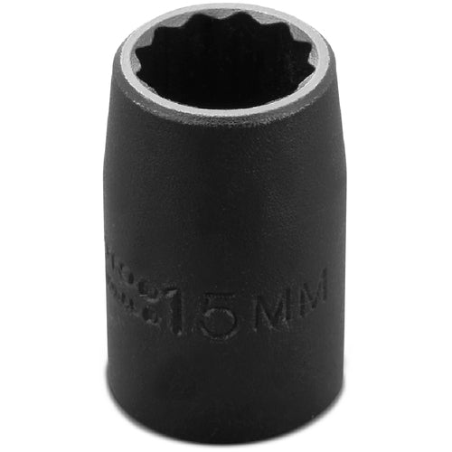 ‎Proto 1/2″ Drive Thin Wall Impact Socket 15 mm - 12 Point - Benchmark Tooling