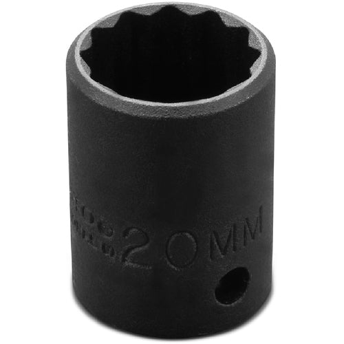 ‎Proto 1/2″ Drive Thin Wall Impact Socket 20 mm - 12 Point - Benchmark Tooling