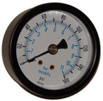 1/4 NPT Back Air Gauge 160 PSI - Benchmark Tooling