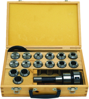 CCS-1 Mill Chuck with Collet Set and Carry case; R8 Shank; 1/8" to 1" Capacity - Benchmark Tooling