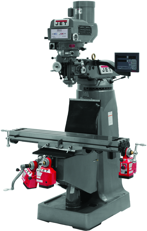 JTM-4VS-1 Mill With 3-Axis ACU-RITE 300S DRO (Quill) With X and Y-Axis Powerfeeds - Benchmark Tooling