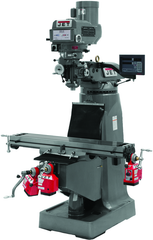 JTM-4VS Mill With 3-Axis Newall DP700 DRO (Knee) With X, Y and Z-Axis Powerfeeds and Power Draw Bar - Benchmark Tooling