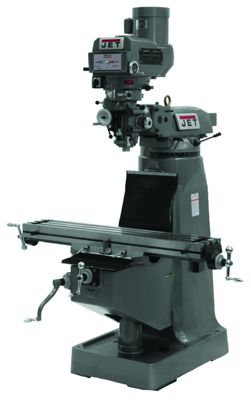 JTM-1050 Mill With 3-Axis ACU-RITE 200S DRO (Knee) With X and Y-Axis Powerfeeds - Benchmark Tooling