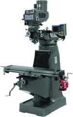 JTM-4VS Mill With ACU-RITE VUE DRO With X-Axis Powerfeed and 6" Riser Block - Benchmark Tooling