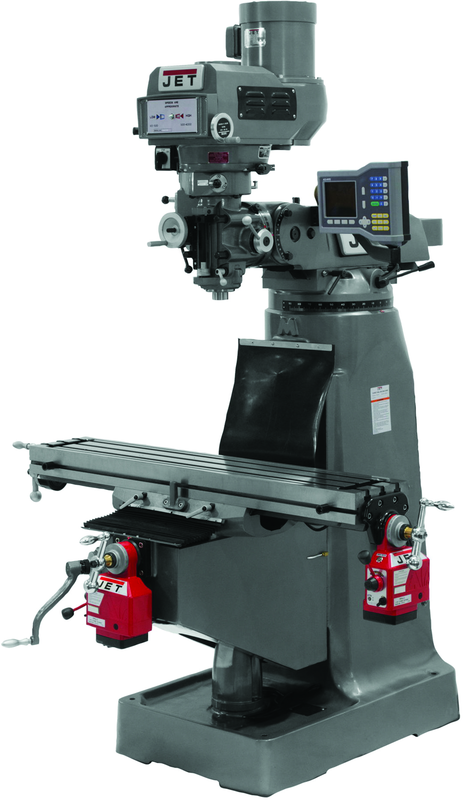 JTM-4VS Mill With 3-Axis ACU-RITE VUE DRO (Knee) With X and Y-Axis Powerfeeds - Benchmark Tooling