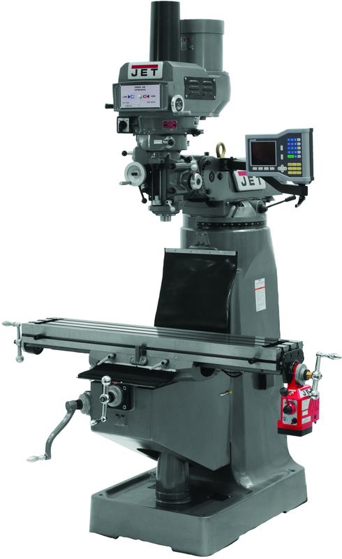 JTM-4VS Mill With 3-Axis ACU-RITE VUE DRO (Knee) With X, Y and Z-Axis Powerfeeds - Benchmark Tooling