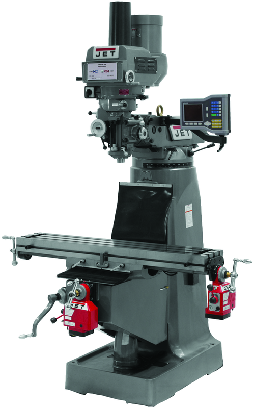 JTM-4VS Mill With 3-Axis ACU-RITE 300S DRO (Knee) With X, Y and Z-Axis Powerfeeds and Power Draw Bar - Benchmark Tooling