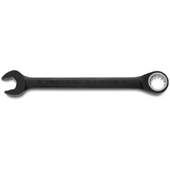 Proto Black Chrome Combination Non-Reversible Ratcheting Wrench 15 mm - Spline - Benchmark Tooling