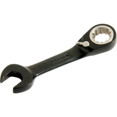Proto Black Chrome Combination Stubby Reversible Ratcheting Wrench 7/16″ - Spline - Benchmark Tooling