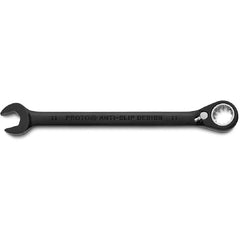 Proto Black Chrome Combination Reversible Ratcheting Wrench 11 mm - Spline - Benchmark Tooling