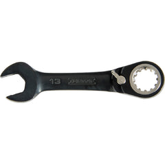Proto Black Chrome Combination Stubby Reversible Ratcheting Wrench 13 mm - Spline - Benchmark Tooling