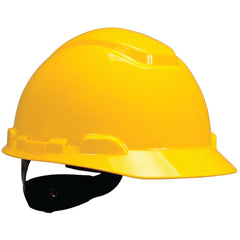 ‎3M Hard Hat with Uvicator H-702R-UV Yellow 4-Point Ratchet Suspension - Benchmark Tooling