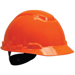 ‎3M Hard Hat with Uvicator H-706R-UV Orange 4-Point Ratchet Suspension - Benchmark Tooling
