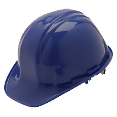4 Point Ratchet Hard Hat, Blue - Benchmark Tooling