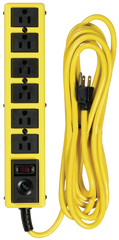 6 Outlet - Black/Yellow - Surge Protector/Circuit Breaker - Benchmark Tooling