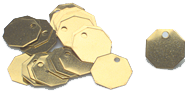 Tool Room Checks - 1-1/64" Octagon Brass - Pkg 100 - Benchmark Tooling