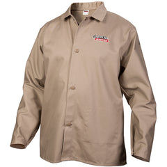 Jacket L - Flame Retardant Cloth Khaki - Exact Industrial Supply