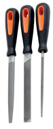 3 Pc. 8" 2nd Cut Engineering File Set - Ergo Handles - Benchmark Tooling