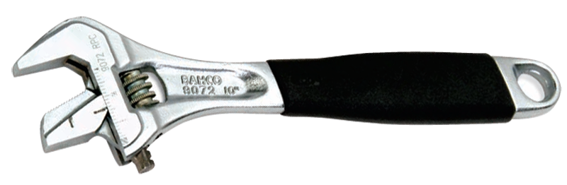 1-3/16" Opening - 10" OAL - Plated Adjustable Wrench - Benchmark Tooling