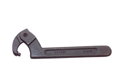 1-1/4 to 3'' Dia. Capacity - 7-1/2'' OAL - Adjustable Pin Spanner Wrench - Benchmark Tooling