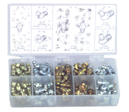 136 Pc. Grease Fitting Assortment - Benchmark Tooling